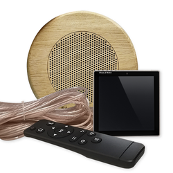 Комплект влагостойкой акустики для бани и сауны - SW1 Black SAUNA SENSOR (круглая решетка)