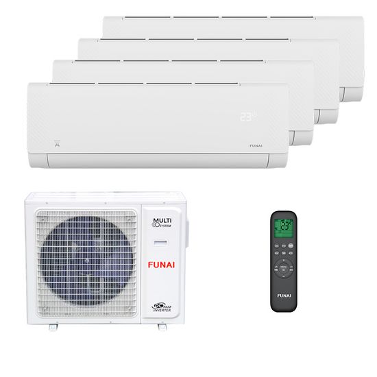 Мультисплит система на 4 комнаты Funai RAM-I-SG25HP.W03/S x 4 / RAM-I-4OK105HP.01/U