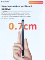 Беспроводное зарядное устройство X-ONE Magnetic Wireless Charger 15W, MagSafe, PD/QC, белое
