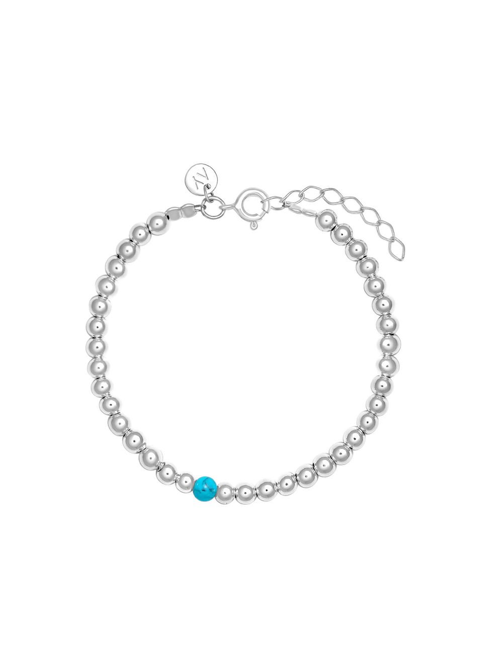 Браслет База с голубым говлитом / Basic blue