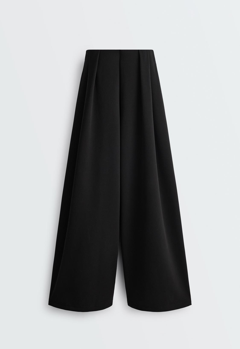 OYSHO Широкие брюки пике из модала, черный