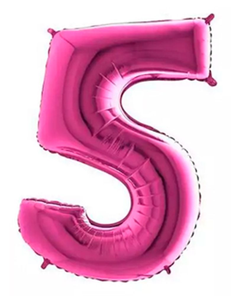 Цифра "5" Розовый