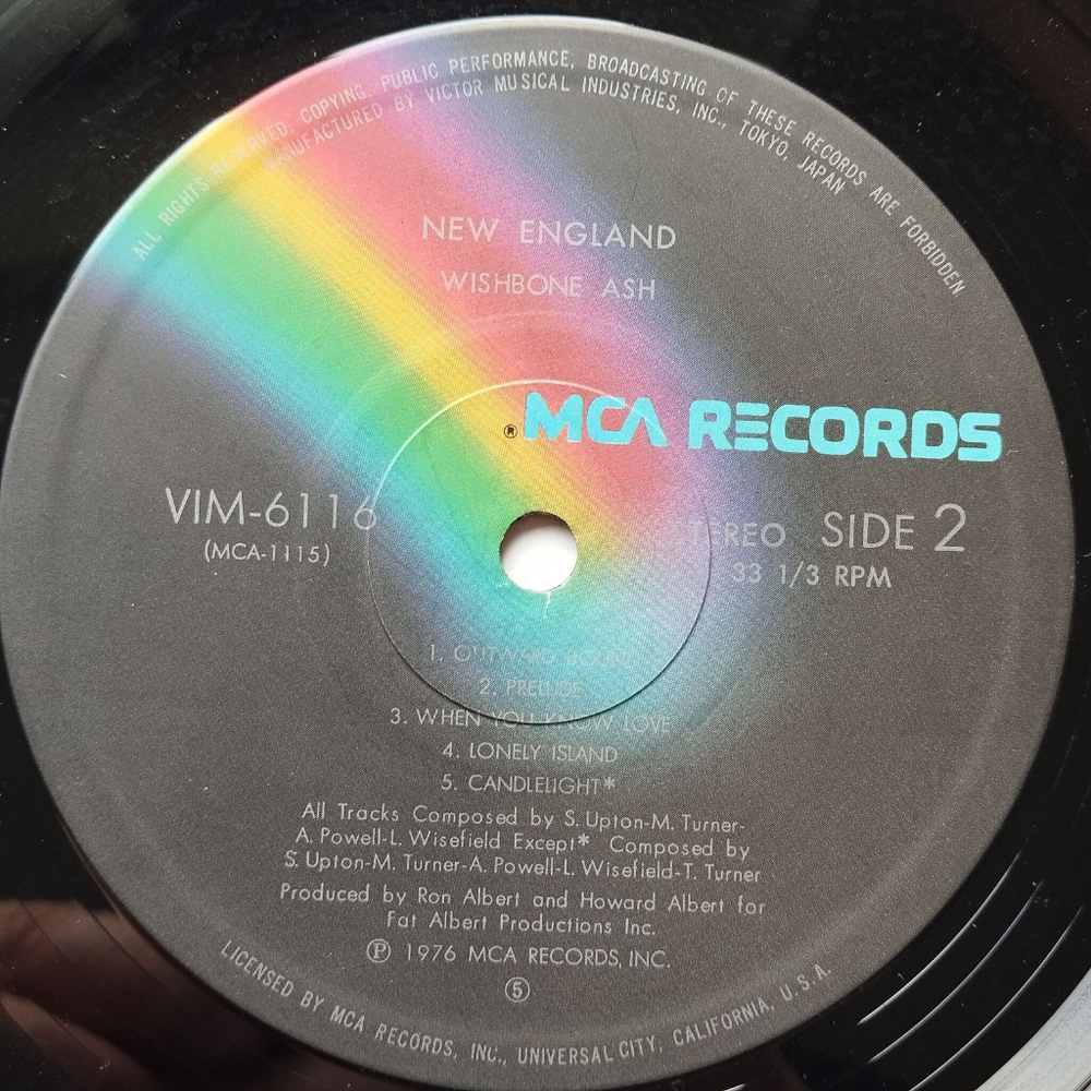 Винтажная виниловая пластинка LP Wishbone Ash New England (Japan 1976) (No Obi) Mother Of Pearl