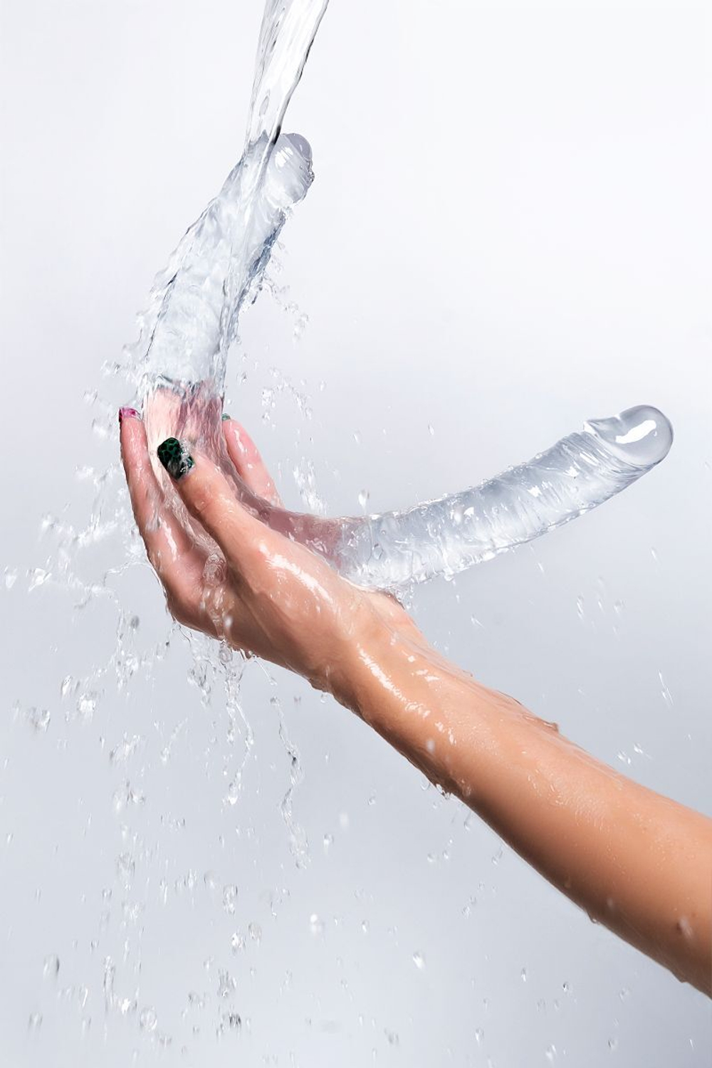 Прозрачный двухсторонний фаллоимитатор Double Dildo - 40 см. (Цвет: прозрачный)
