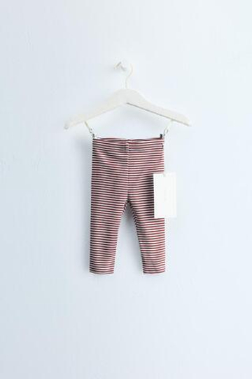 ZARA TIMELESS - ЛЕГИНСЫ В ПОЛОСКУ, ГРАНАТОВЫЙ