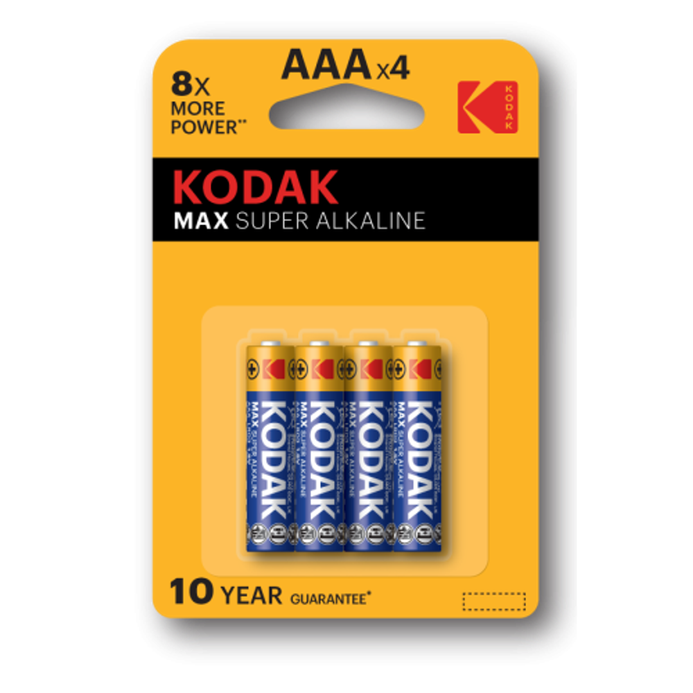 Батарейки Kodak LR03-4BL MAX SUPER Alkaline [K3A-4] | Батарейки Щелочные (Алкалиновые)