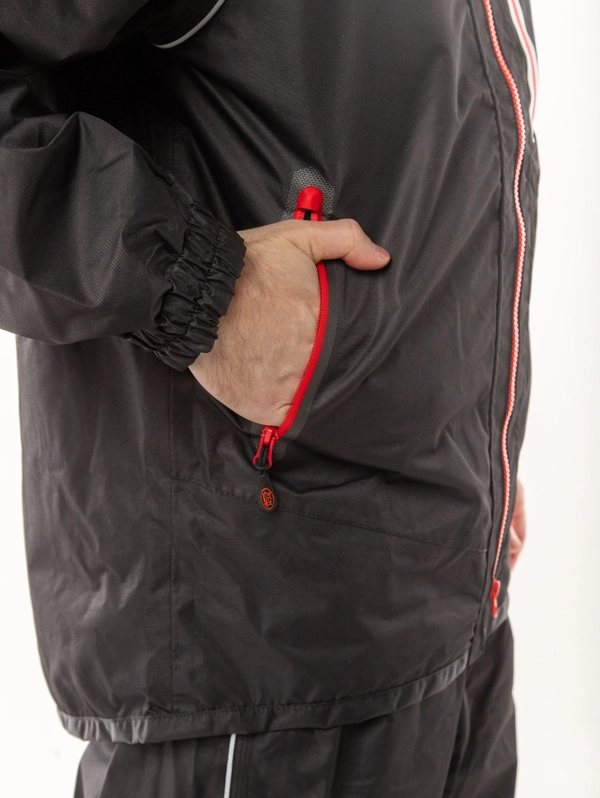 Костюм демисезонный для рыбалки RIVER HARDGUARD HSN, мембрана 15000/10000, Черный