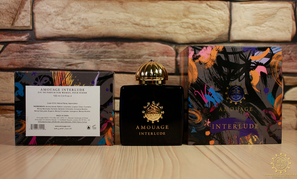 Amouage Interlude Woman (фото обработано, цвет стекла темно-синий)