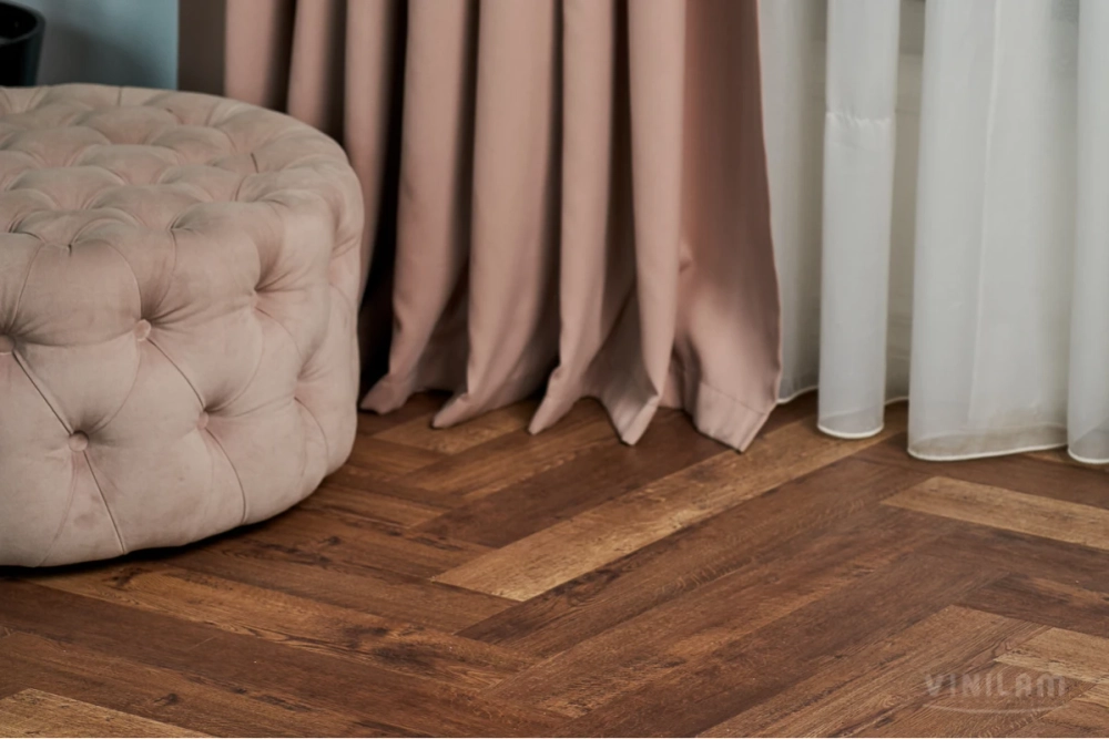 Кварц-винил ISOCORE Vinilam Parquet Herringbone 6,5 мм Паркет Версальский 2.07 м2