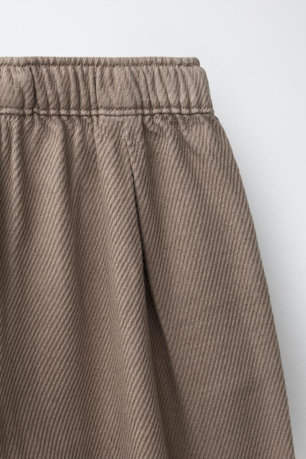 ZARA БРЮКИ BALLOON ИЗ РЕЛЬЕФНОЙ ТКАНИ, СВЕТЛО-БЕЖЕВЫЙ