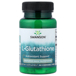 Swanson Vitamins, L-глутатион, 60 жевательных таблеток (50 мг в 1 таблетке)
