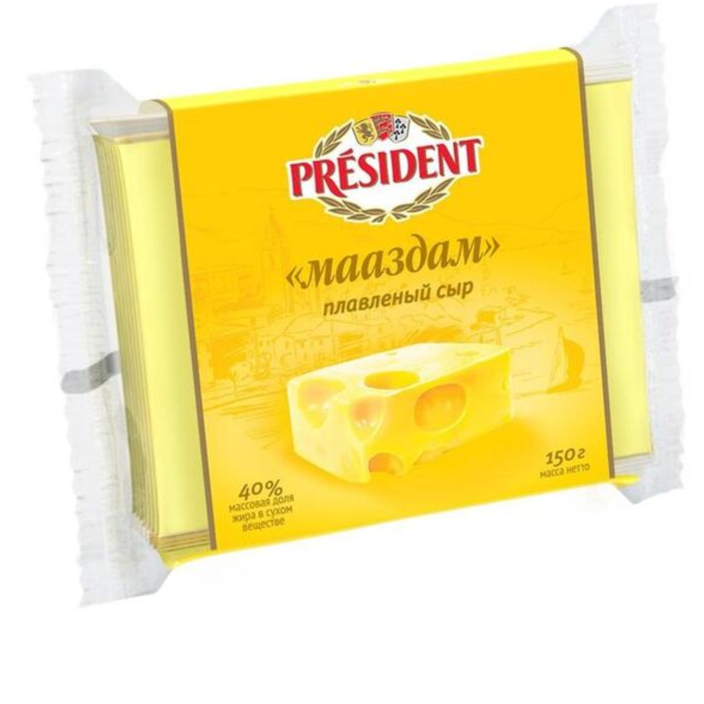 Сыр плавленный President Маасдам 150 гр
