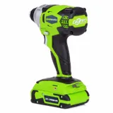 Шуруповерт ударный аккумуляторный Greenworks Арт. 3801407, GD24DD, 24V, бесщеточный, без АКБ и ЗУ — фото 3