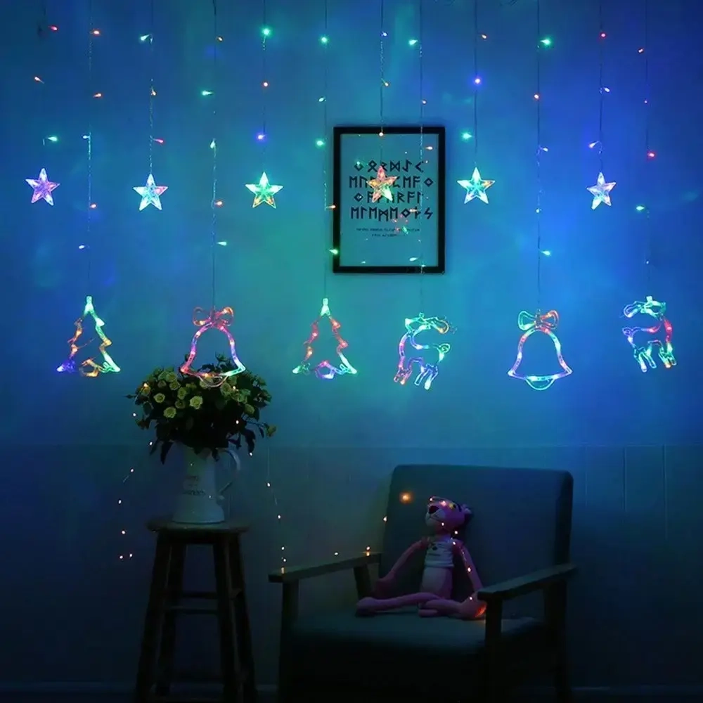 Гирлянда для дома БАХРОМА «Волшебство» ш2,5 м* в0,6/0,9м 120 ламп LED, 8 реж, IP-20, Мультицвет (возможность соединения)