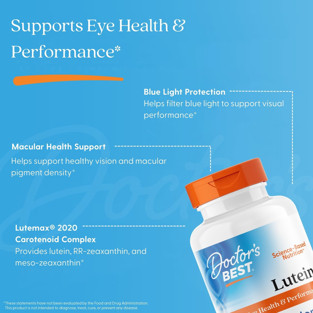Doctor's Best, лютеин, Lutemax 2020, 60 капсул