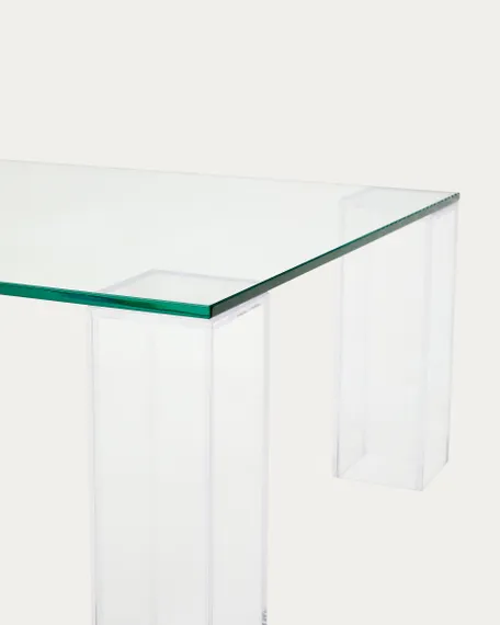 Журнальный столик Adularia из стекла прозрачного цвета 140 x 60