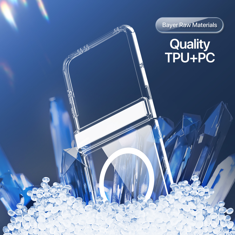 Прозрачный защитный чехол с MagSafe для Motorola Razr 50, 60, 70, серия Clin Mag Series от Dux Ducis