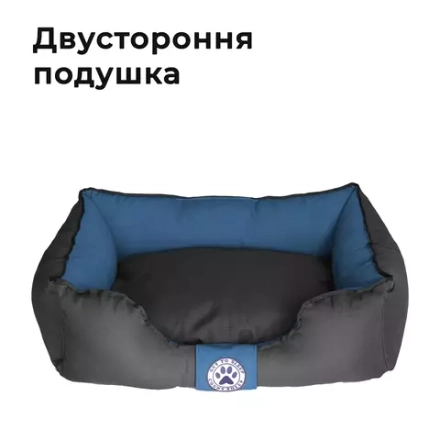 Лежанка для собак размер M разборная двухсторонняя синяя Царь-лежанка Lapalandia