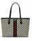 Сумка-тоут Gucci Ophidia GG среднего размера бежевый/синий