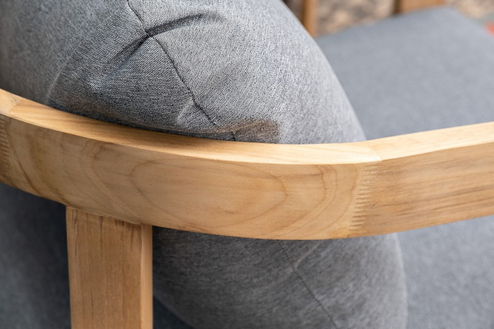 Кофейный комплект из тика Joygarden ВЕНТО, Natural Teak, серый