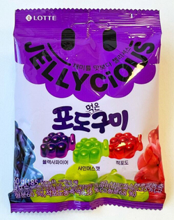 JELLYCIOUS Мармелад жевательный три винограда, 60 гр