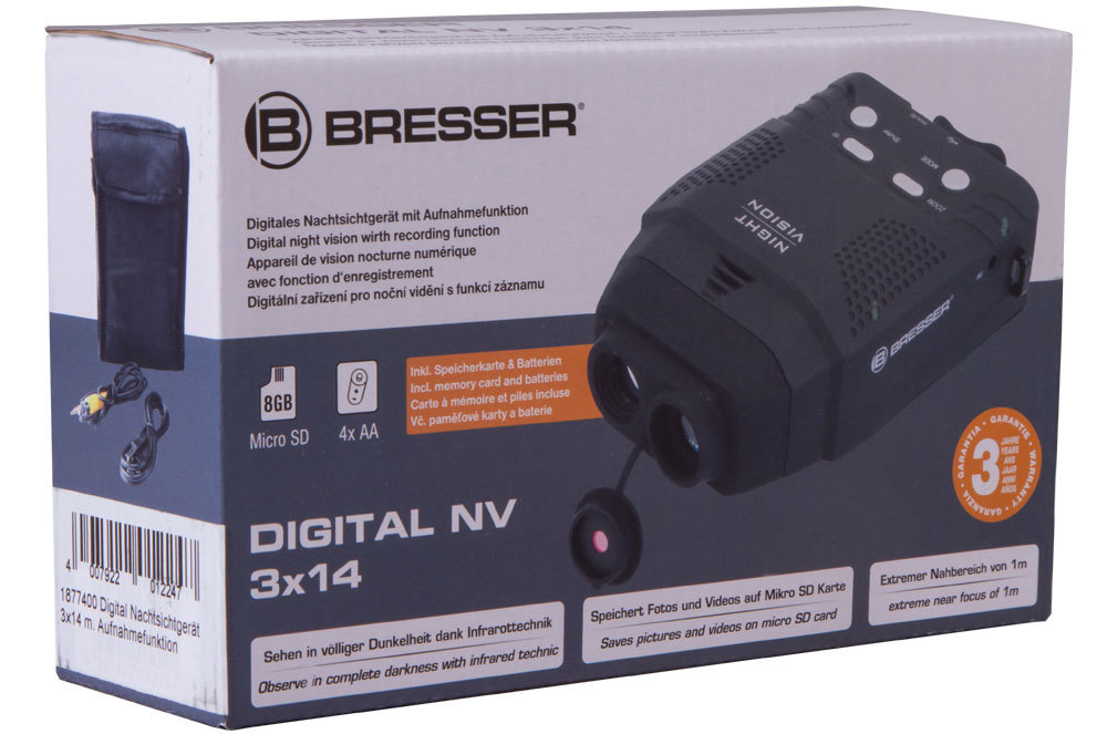 Монокуляр Bresser 3x14  ночного видения, с функцией записи