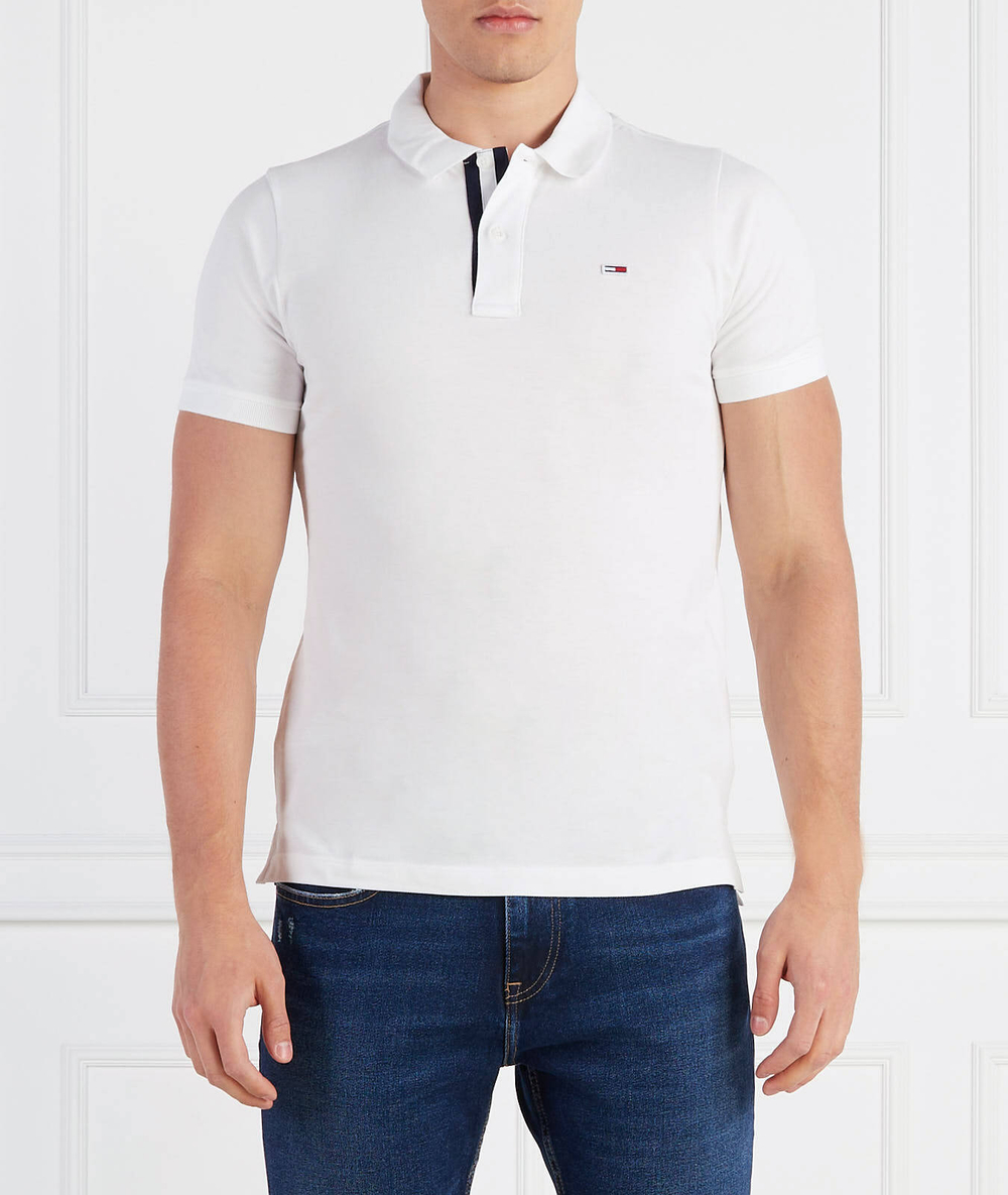 Поло PLACKET Tommy Jeans - белый(DM0DM15370)