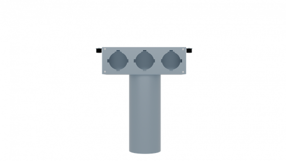 Flexag PCP-125/90x3 пленум вентиляционный потолочный, D125, на 3 выxода, L=300 мм