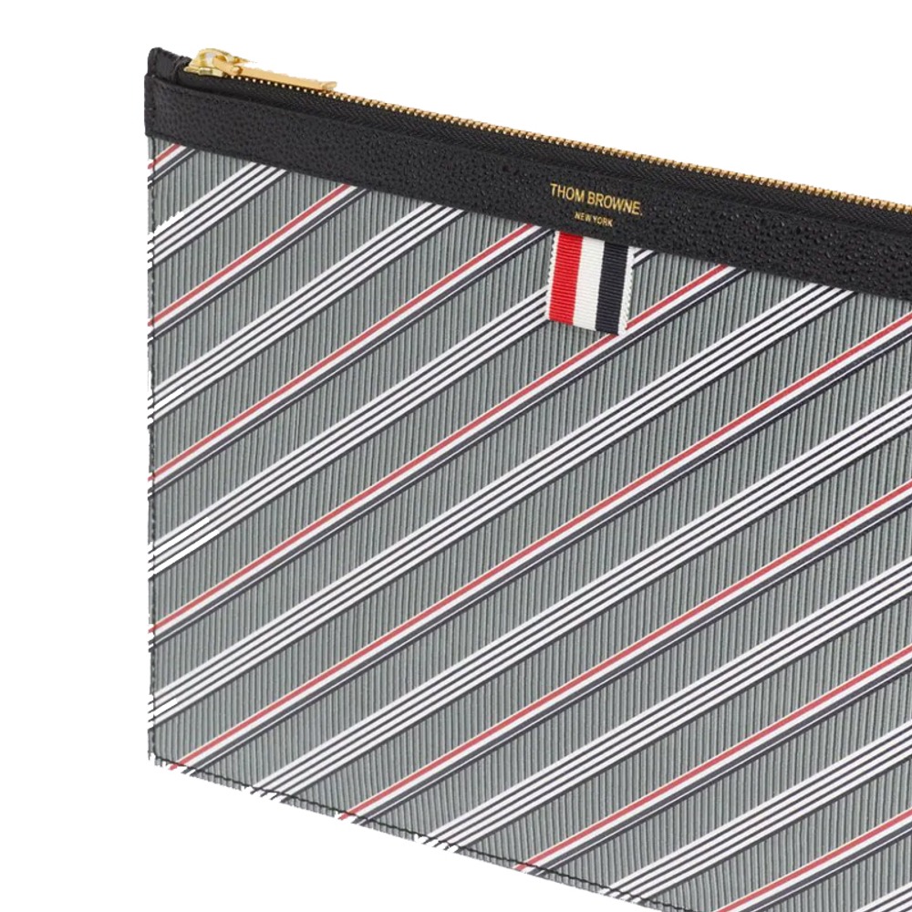 THOM BROWNE· Canvas Laptop Bag Small Men"s Medium Gray