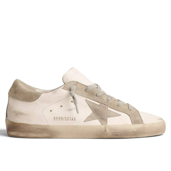 Men’s Super-Star with gray suede star and heel tab