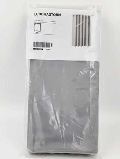 штора для ванной IKEA LUDDHAGTORN, серая, 180х200 см (Из Финляндии)