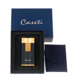 Зажигалка Caseti сигарная, турбо, черно-золотистая CA558-5