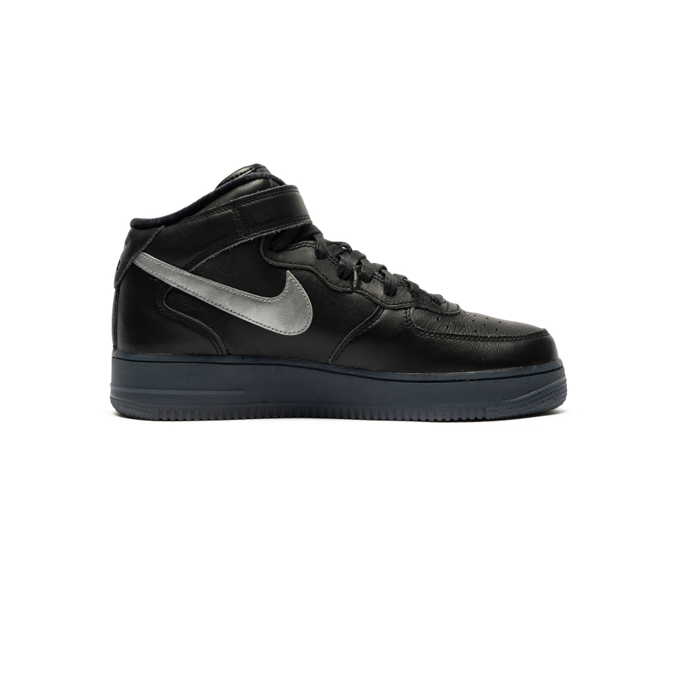 Кроссовки Nike Air Force 1 Mid PRM "Black Metallic Silver"