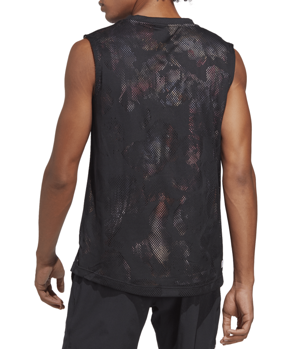 Мужская теннисная футболка Adidas Melbourne Sleeveless Tee- black noir