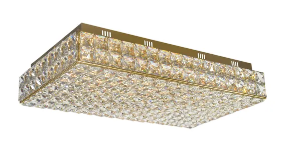 Люстра потолочная NewRgy 6098E/144W GD, 144 Вт, золотая