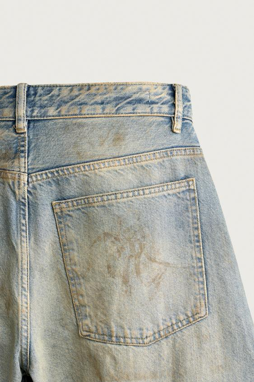 ZARA ДЖИНСЫ LOOSE BARREL FIT С ЭФФЕКТОМ VINTAGE, ГОЛУБОЙ