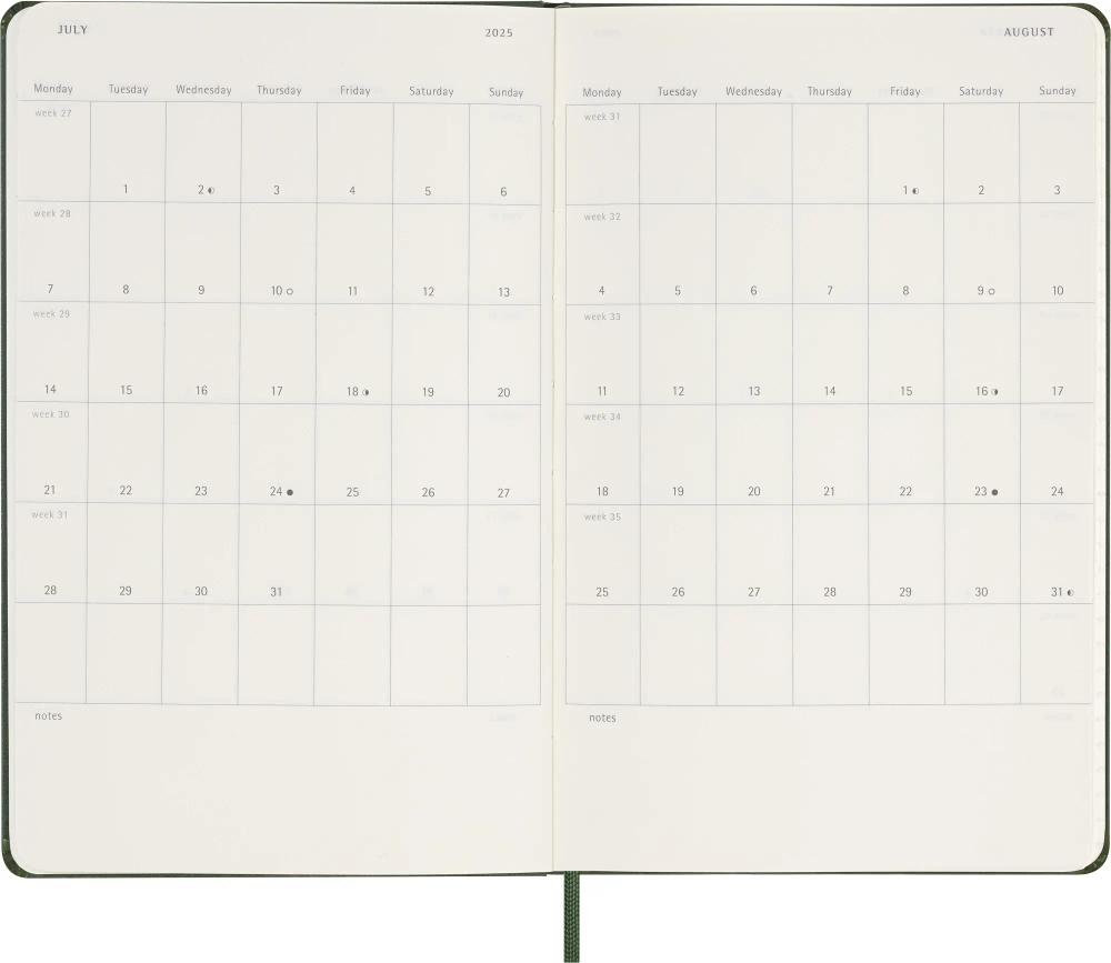 Ежедневник Moleskine Classic (DHK1512DC3) 13х21см твердая обложка зеленый