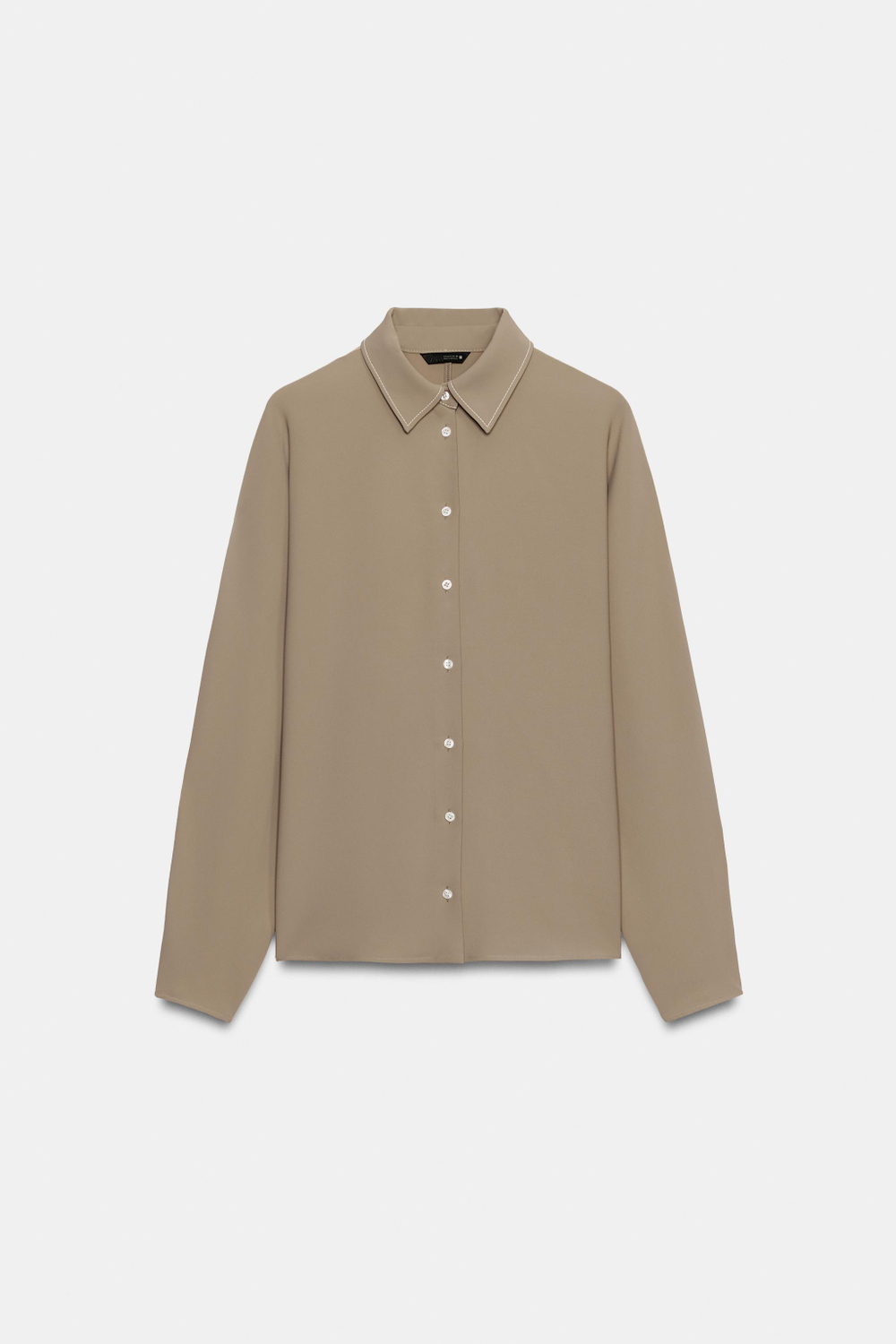 РУБАШКА С КОНТРАСТНОЙ СТРОЧКОЙ — ZARA