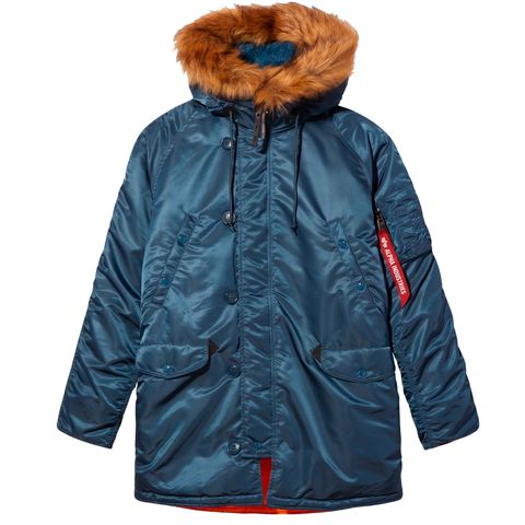 Парка Alpha Industries N-3B Slim Fit Slate Blue (Голубая)