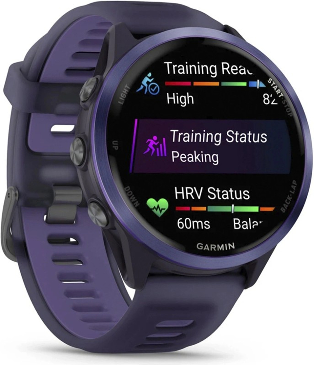 Смарт-часы Garmin Forerunner 570 47мм 1.4" AMOLED корп.фиолетовый рем.фиолетовый разм.брасл.:135-205мм (010-02971-02)