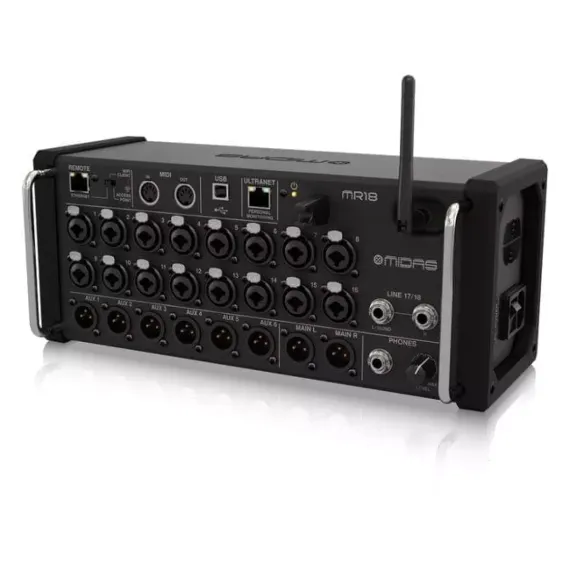 MIDAS MR18 цифровой рэковый микшер для iPad/Android , Wi-Fi