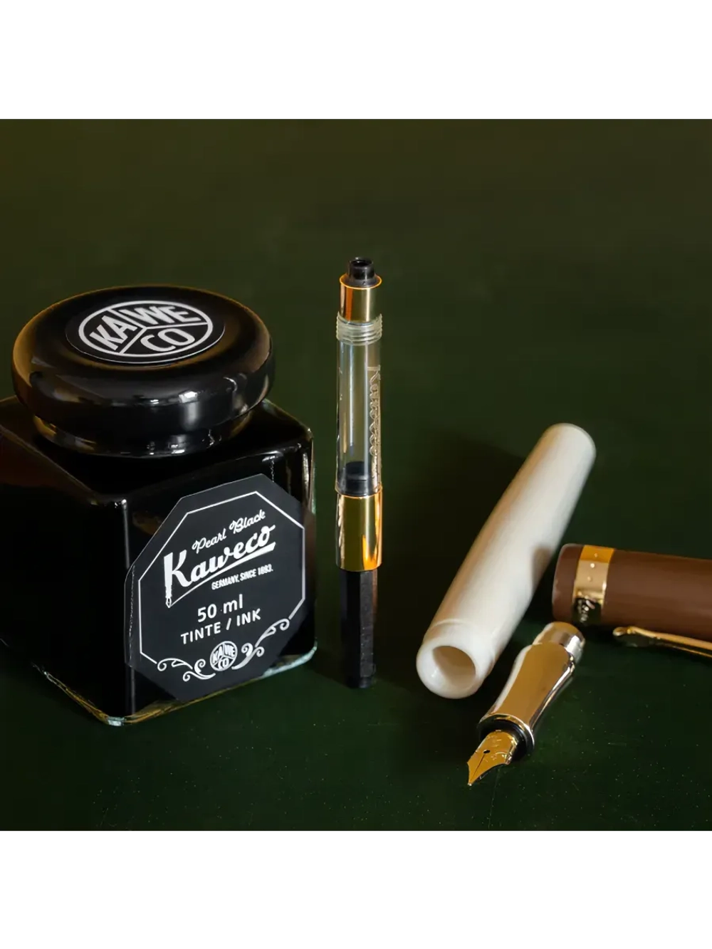 Конвертер поршневой Standart Pearl Black/Gold для перьевых ручек Kaweco (10001956)