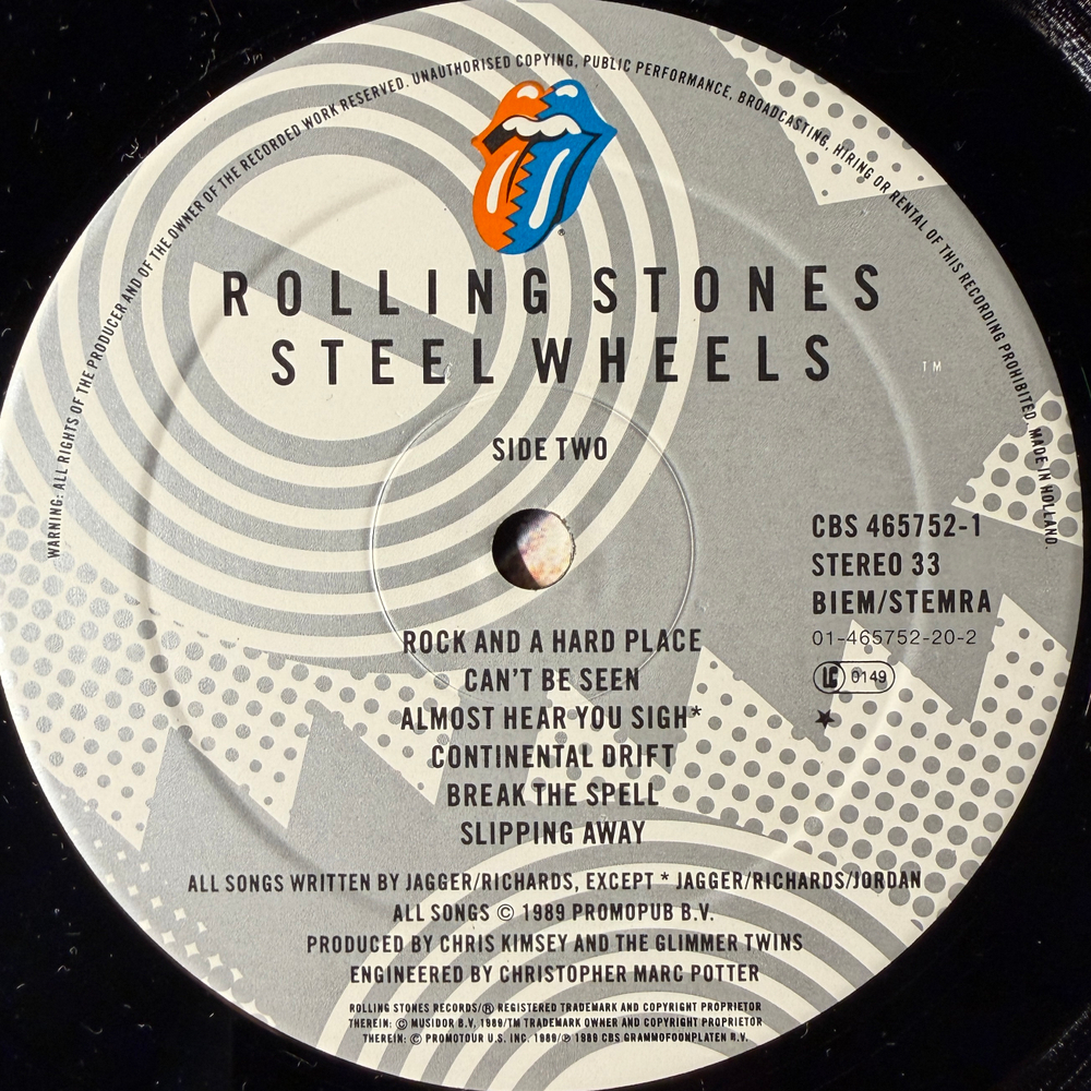 Rolling Stones - Steel Wheels (Голландия 1989г.)