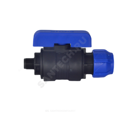 Кран шаровой компрессионный ПЭ Дн 32х1/2" НР Ру16 VALFEX 1210012632012