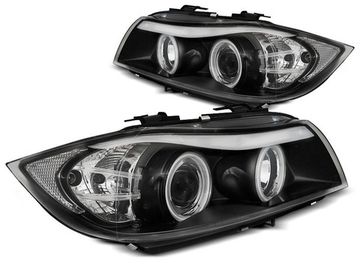 Передние фары Angel Eyes для BMW 3 E90 / E91 (05-08) CCFL Black