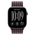 Умные часы Apple Watch Series 12 GPS, 46mm, Space Gray Aluminum Case with Burgundy Plaid Sport Loop