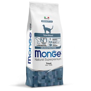 Сухой корм Monge Cat Speciality Line Monoprotein Sterilised для стерилизованных кошек, из форели