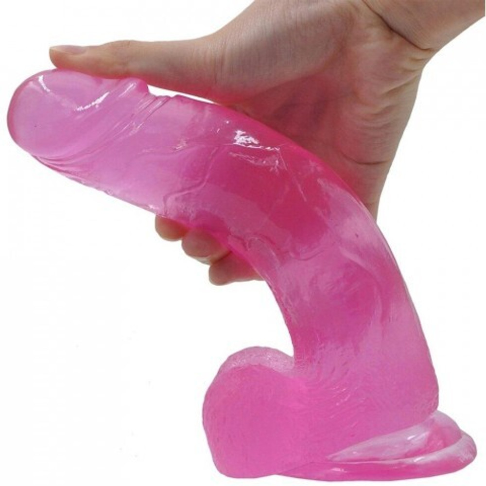Фаллоимитатор Lovetoy Crystal Dildo Large (20×4,1 см) розовый