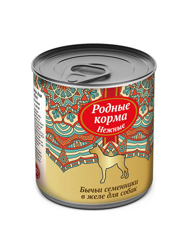 Консервы РОДНЫЕ КОРМА Нежные для собак бычьи семенники в желе 240 г Консервы РОДНЫЕ КОРМА Нежные для собак бычьи семенники в желе 240 г