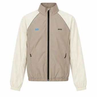 Кофта для мальчика теннисная BOSS x AO Kids Technical Fabric Logo - stone khaki